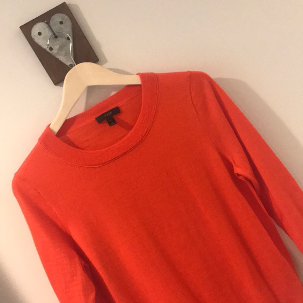 ICrew merino wool orange sweater